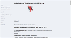 Desktop Screenshot of aktextil-nrw.de